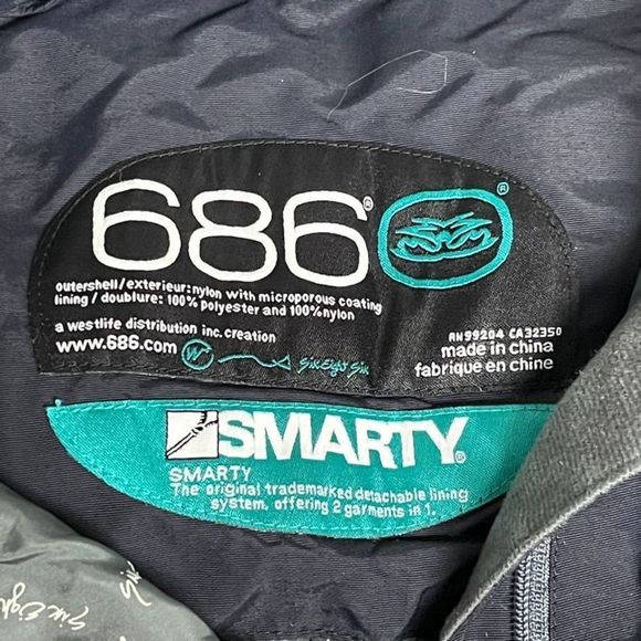 SMARTY 686 Waterproof Ski Snowboard Cargo Snow Pants and Removable Liner Size M - Picture 12 of 16